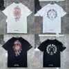 Ch lüks tişört erkek moda markası üstleri tees erkek kadın sanskrit mektup kısa kollu at nalı çift tişört tasarımcısı polos tshirts çapraz unisex tişörtler xbpc