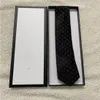 Luxury New Designer Men's Letter 100% Tie Silk Necktie black blue Aldult Jacquard Party Wedding Business Woven Fashion Design Hawaii Neck Ties With box 1146