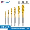 XCAN HSS Steel Screw Tap Titanium Coated Spiral Metric Thread M2-M18 Machine Plug HSS6542 Threading Tool Drill Bit