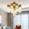 Żyrandole luksus do salonu w antycznych mosiądzu nowoczesny żyrandol Designer Crystal lampa