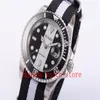 Wristwatches Sapphire Glass 40MM White Black Dial Date Magnifier Luminous Marks Ceramic Bezel MIYOTA Automatic Movement Men's Watch