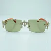 Классные солнцезащитные очки Cross Diamond 3524031 с деревянными ножками натурального оранжевого цвета и линзами диаметром 57 мм.