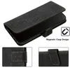 Casos de carteira de couro quadrado para Samsung A04E F04 A54 A34 5G A24 4G Sony Xperia 1V 10V 1 10 V 2023 Cube Crédito Cartão de crédito Slot Hybrid Business Cober