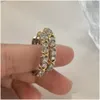 Sieraden Choucong Clip Earring eenvoudige mode 18K Wit goud vulronde Cut Topaz CZ Diamond Gemstones Women For Lover Drop D DHJY1