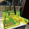 Geel Fashion Designer Tassen Transparant Jelly Tote Channel Bags Dames Tote Bag Een Schouder Crossbody Grote Boodschappentas 2 Delige Set PVC