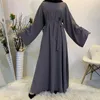 Ubranie etniczne Turcja Islam Ramadan muzułmańska sukienka hidżabu Abayas dla kobiet Dubai Solid Color Kaftan Robe African Mash