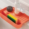 Aggiornamento Nuovo Silicone Lavello Scolapiatti Rubinetto della cucina Spugna Porta stracci Cremagliera Anti-spruzzo Supporto di stoccaggio Sapone da bagno Organizzatore Scaffale Stendino