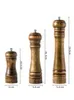 MILLS 5 "8" 10 "Salt och pepparkvarn massivt trä Spice Pepper Mill med starkt justerbart keramiskt kvarn Kök matlagningsverktyg 230324