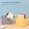 Storage Boxes Bins Linen Desktop Storage Basket Sundries Toy Storage Box Organizer Cosmetic Book Organizer Home Office Stationery Container Basket P230324