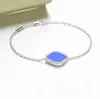 18K Plaqué Or Top Vente Lien Bracelet En Acier Inoxydable Bracelet Simple Cristal Designer Chanceux Lettre Femmes Bracelets De Mariage Bracelets Cadeau Bijoux