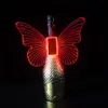 RGB Color LED stroboscope baton Buton Butterfly Wings Lampes champagne LED Sparkler Light Flash Stick Stick Service Bottle Topper Light