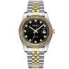 Gold- und Silber-Vintage-Uhr für Dame Reloj Hombre Montre Luxe Femme Montre de Luxe automatisieren Reloj Datum nur mechanische leuchtende Uhren hochwertige Uhr