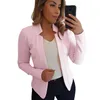 Kvinnors kostymer blazers ol Womens Jacket Thin Coat Spring Kvinnlig långärmad öppen söm vit rockar femme plus storlek 5xl kläder 230325