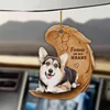 Interiördekorationer Little Dog Pendant Car Rearview Mirror Decoration Adorable Lover Christmas Ornament för påsk Gif L7F8