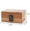 Square Wood Stash Box Tray Smoking Accessories Oil Containers Set Wax Bamboo Storage Tobacco Cans Wooden jars 2 Styles for Pipes Hookahs