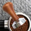 Tampons de qualité alimentaire 515358mm café inviolable manche en bois Barista machine à expresso broyeur à la main de haute qualité 230324