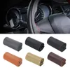 Steering Wheel Covers Car Stitch On Wrap Cover DIY Sewing Leather Breathable Soft Anti-Slip For 14.1inch J60F