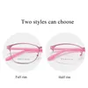 Sunglasses Frames BCLEAR UrltraLight Women Alloy Oval Full Half Rim Glasses Eyewear With Flexible Legs IP Electroplating 2515 230325
