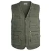 Hunting Jackets Male Casual Summer Big Size Cotton Sleeveless Vest With Many 16 Pockets Men Multi Pocket Pograph Waistcoat Tooling