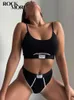 Bras sätter Rockmore Casual sömlös och trosor för kvinnor Sexig underkläder kvinnliga trosor sport underkläder fitness skörd topp 230324