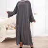 Vêtements ethniques 2 pièces assorties ensembles musulmans Hijab robe plaine Eid Abayas pour femmes Dubai Open Abaya Turquie robes intérieures Ramadan Islam 230324