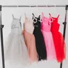 Vestidos da menina personalizados crianças verão tule ballet sólido algodão sem mangas roupas crianças adolescente tutu traje criança menina