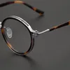 Solglasögon ramar japanska handgjorda ihåliga acetat retro runda glasögon för män kvinnor optisk recept myopia glasögon 230325