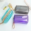 Trousse cosmétique transparente, pochette de voyage en PVC transparent avec fermeture éclair pour voyage DF137