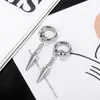 Hoop Earrings Fashion Stainless Steel Awl Chain Pendants Women Men's 2023 Trend Statement Jewelry Accessories For Teens