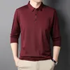 Men's Polos Ymwmhu Arrival Fashion Men Polo Shirt Solid Long Sleeve Pocket Autumn and Spring T-shirts Slim Fit Man Clothing Brand 230325