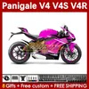 Injektionsmögelmässor för Ducati Street Fighter Panigale V4S V4R V 4 V4 S R 2018 2019 2020 BODYWORK 41NO.83 V4-S V4-R V-4S 18 19 20 V -4R 18-22 Motorcykelkropp Rose Black BLK