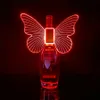 RGB Color LED stroboscope baton Buton Butterfly Wings Lampes champagne LED Sparkler Light Flash Stick Stick Service Bottle Topper Light