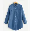 2023 summer tshirt dress for women denim casual dresses loose spring autumn long sleeved buttons designer dress clothing