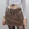 スカートY2K Kawaii Harajuku Mini Jeans Skirt 2000s Retro Fairycon Grungg