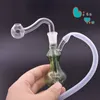 Wholesale Gourd Vase Colorful Mini 10mm female glass oil rig bong water pipe with silicone straw hose and male bowl