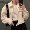 Women's Jackets Komiyama Lapel Neck Zipper Design Fashion Casual Long Sleeve Coats Loose All Match Autumn Winter Clothe 230325