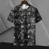 Chemises décontractées pour hommes Designer Printemps/Été 2022 Série T-shirt à manches courtes Marque Donkey Demi Alphabet Numérique Direct Jet Imprimé Soie Coton Léger Hommes L027 UIR4