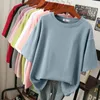 Women's Plus Size TShirt EBAIHUI 100 Cotton L6XL shirt Short Sleeve Women op Summer Solid O Neck Oversized s 230324