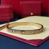 Love bangl gold plated bangle for woman designer Couple bracelet Set crystal 18K T0P quality highest counter classic style fashion luxury exquisite gift