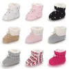 Premiers marcheurs bébé bottes d'hiver bébé enfant en bas âge né mignon laine de couleur unie pour fille garçon premiers marcheurs Super garder au chaud chaussons de champ de neige botte 230325