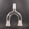 Adaptateur en verre Accessoires pour narguilés à double bol 14,5 mm et 18,8 mm Séparateur de triangles à deux tailles 3 joints sur un adaptateur givré pour options Tuyaux de bangs à eau