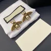 Orecchini vintage con perla G lettera a forma di ape Orecchini europei e americani per le donne Designer di gioielli Marchio di moda Regalo per feste Whoelsale