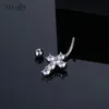 Nez Anneaux Goujons À La Mode Cristal Zircon Croix Nombril Anneau Piercing Mode Nombril Ongle Ponction Corps Bijoux Accessoires 230325