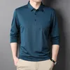 Men's Polos Ymwmhu Arrival Fashion Men Polo Shirt Solid Long Sleeve Pocket Autumn and Spring T-shirts Slim Fit Man Clothing Brand 230325