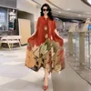 Two Piece Dress Oversize 5XL es Female Two-Piece Suit Spring Summer Fashion Elegant Loose Print Mother es 230325