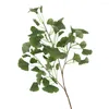 Dekorative Blumen-Imitationspflanze, nützliche Einzelzweig-Kunststoff-Simulation, gelbes Gingko-Blatt für Wohnzimmer