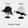 Wide Brim Hats Double-sided Foldable Bucket Hat Fisherman Sun Hat for Women Girls Outdoor Beh Visor Hats Anti-UV Wide Brim Sunscreen Cap Caps P230327