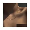 Sieraden ins top verkopen eenvoudige mode slang jakotsu kettingen 18k gouden vul hoogwaardige choker dames ketting 45 cm ketting voor minnaars d dhrcb