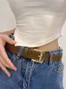 New Miu Letter Decorative Belt Women's Vintage Punk Men's and Women's Belt Business Casual Versatile INS Jeans Belt