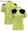 T-shirts pour hommes F1 team 2022 Yellow Special Edition short seve T-shirt de sport POLO de fan pour hommes Vêtements de course 0325H23